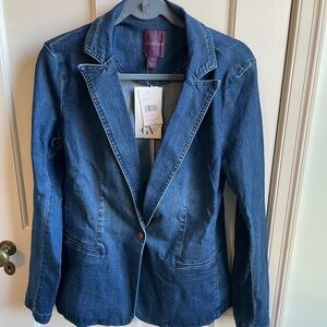 Gloria Vanderbilt Size Medium Denim Blazer